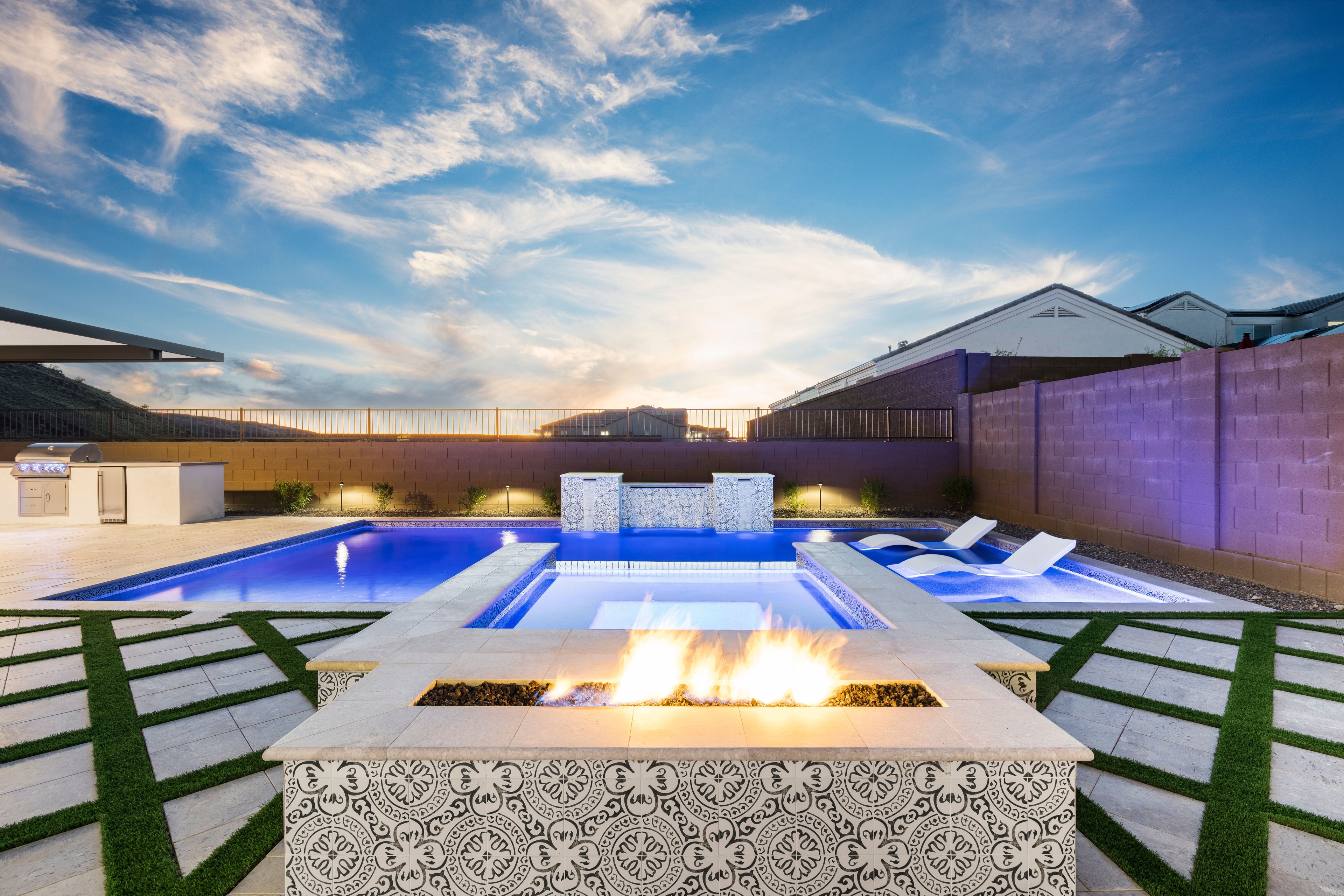 Outdoor Kitchen & Fire Feature in Goodyear, AZ